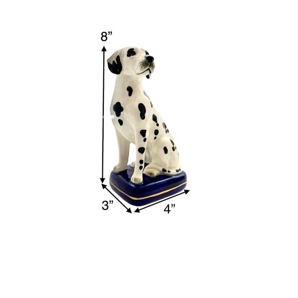 Dog Figurine Pair Dalmatian Statue Fitz and Floyd Style Rare Vintage Decor - Picture 2 of 8